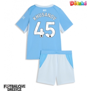 Manchester City Abdukodir Khusanov #45 Dětské Domácí dres komplet 2026-27 Krátký Rukáv (+ trenýrky)